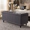 Baxton Studio Kaylee Grey Upholstered Button-Tufting Storage Ottoman Bench 128-7055 - alternate 4